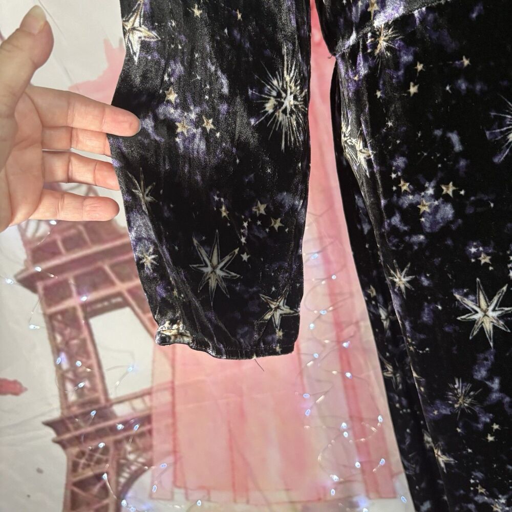 JOHNNY WAS STARDUST VELVET KIMONO MULTI-COLOR WRAP DRESS SIZE M-$398 - Picture 5 of 16